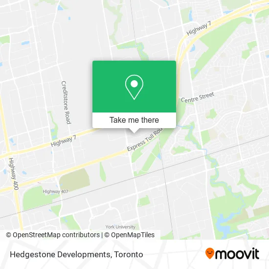 Hedgestone Developments map