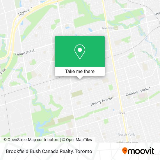 Brookfield Bush Canada Realty map
