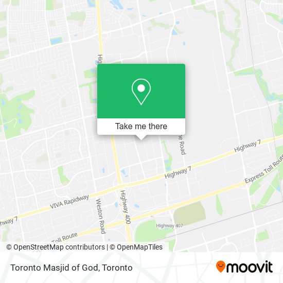 Toronto Masjid of God plan