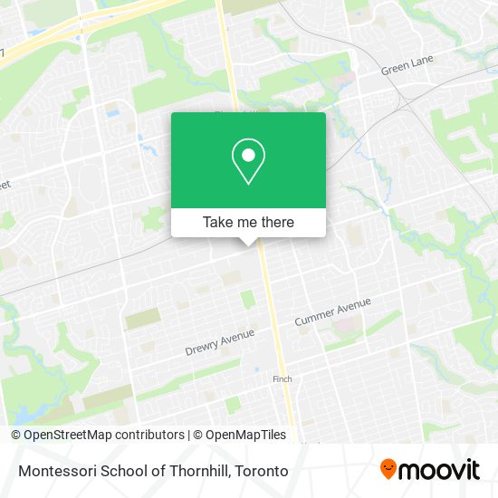 Montessori School of Thornhill map