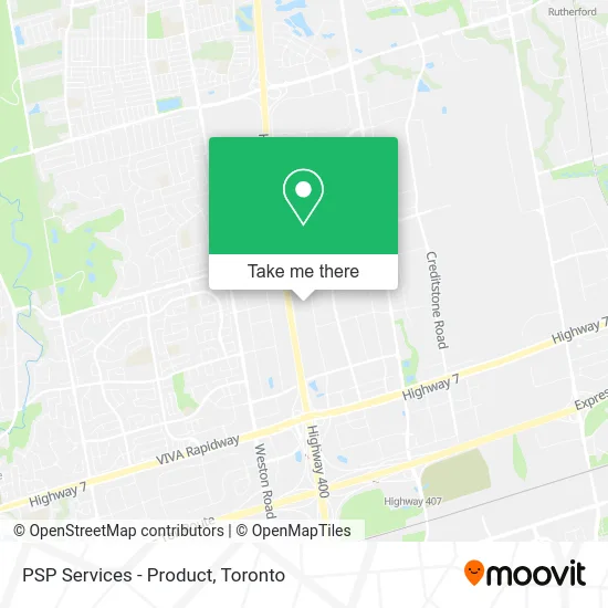PSP Services - Product map