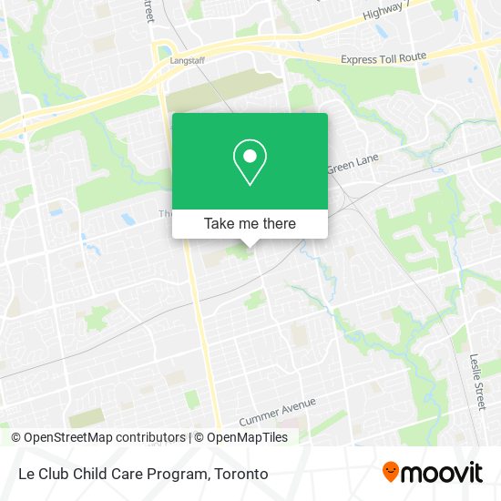 Le Club Child Care Program map