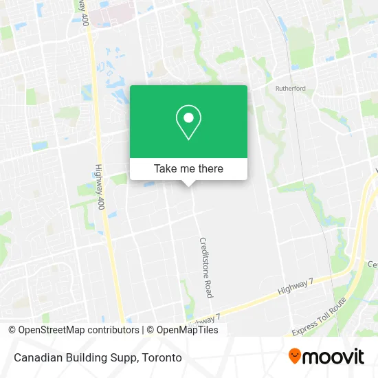 Canadian Building Supp map