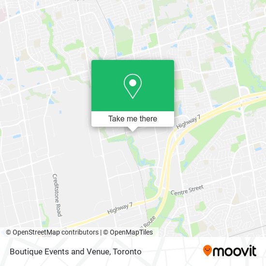 Boutique Events and Venue map