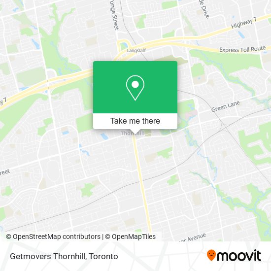Getmovers Thornhill map