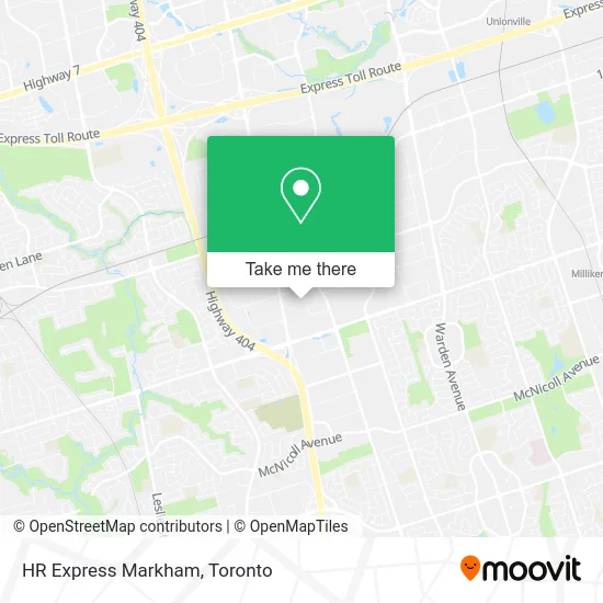 HR Express Markham map