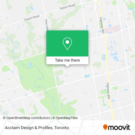 Acclaim Design & Profiles map