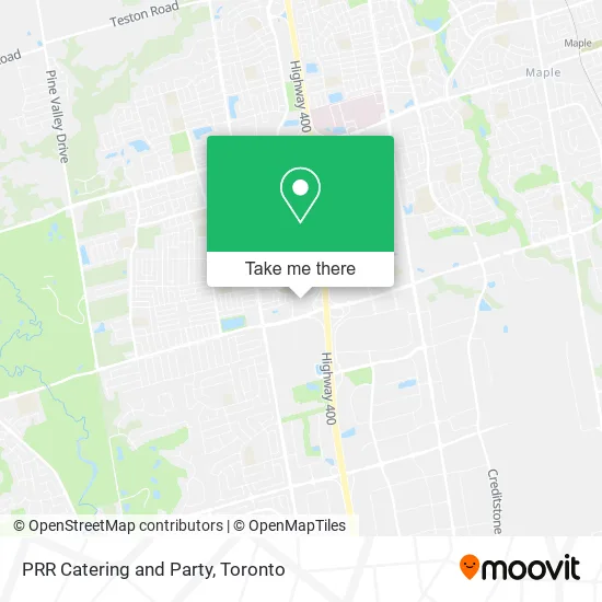 PRR Catering and Party map