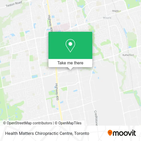 Health Matters Chiropractic Centre map