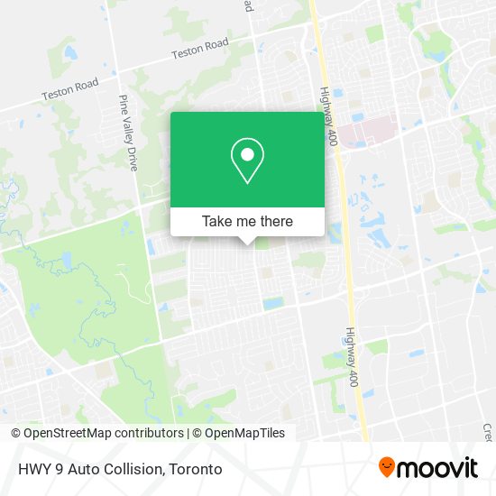 HWY 9 Auto Collision map