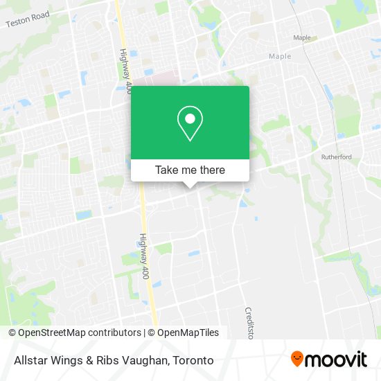 Allstar Wings & Ribs Vaughan plan