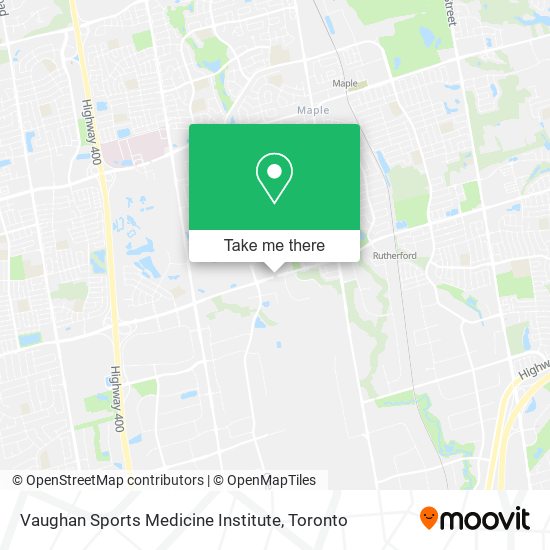 Vaughan Sports Medicine Institute map