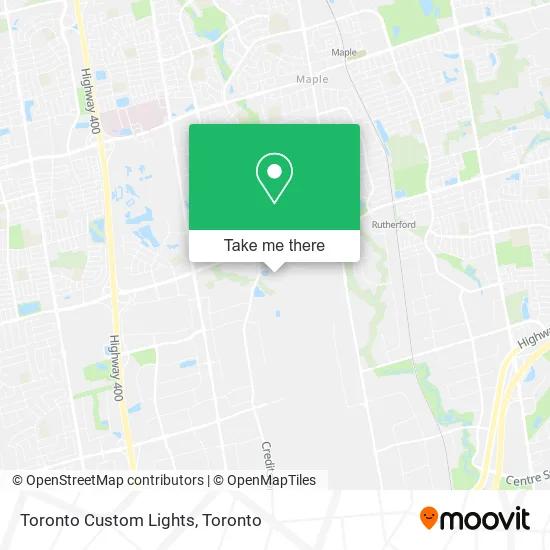 Toronto Custom Lights map