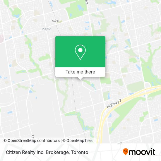 Citizen Realty Inc. Brokerage map