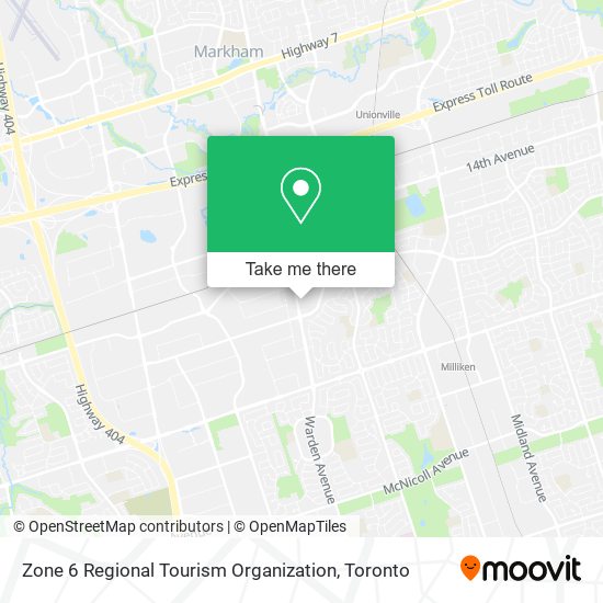 Zone 6 Regional Tourism Organization map