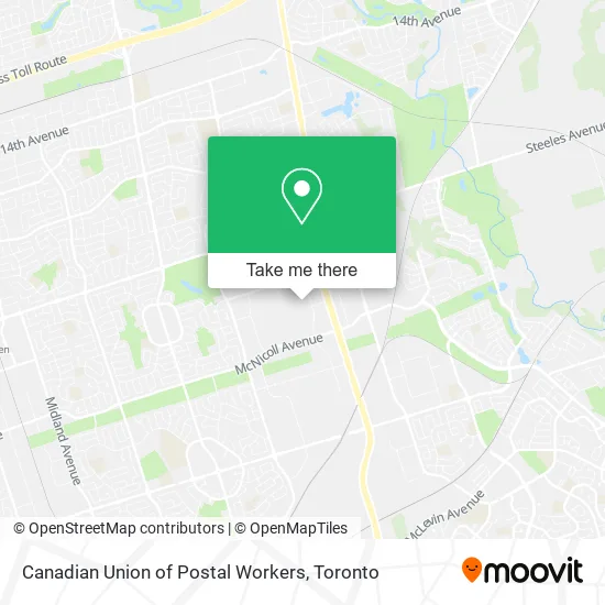 Canadian Union of Postal Workers map