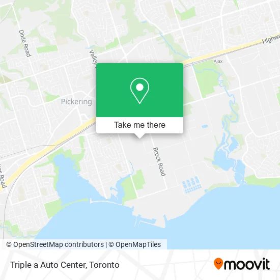 Triple a Auto Center map