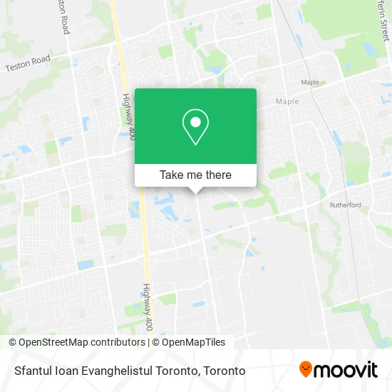 Sfantul Ioan Evanghelistul Toronto map