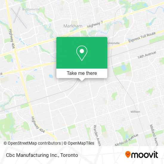Cbc Manufacturing Inc. map