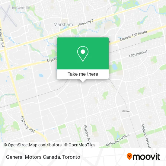 General Motors Canada map