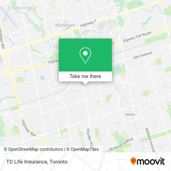 TD Life Insurance map
