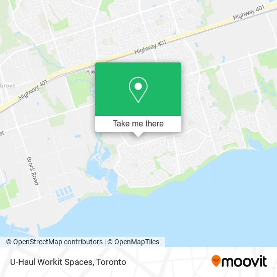 U-Haul Workit Spaces map