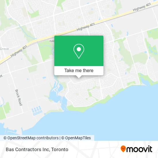Bas Contractors Inc map