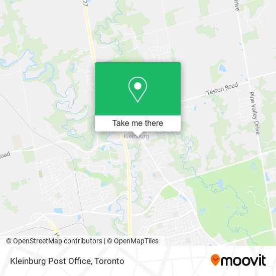 Kleinburg Post Office map