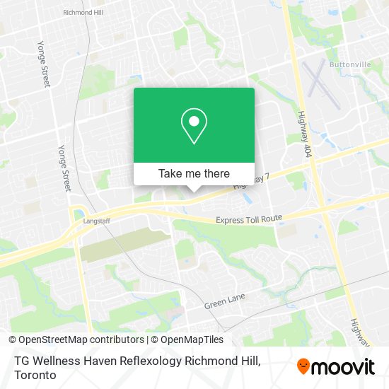 TG Wellness Haven Reflexology Richmond Hill map