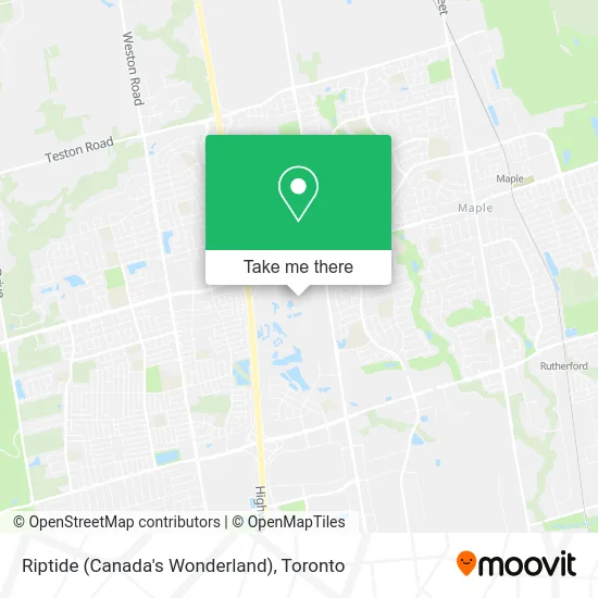 Riptide (Canada's Wonderland) map