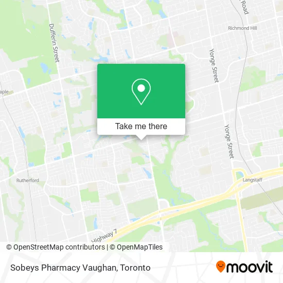 Sobeys Pharmacy Vaughan plan
