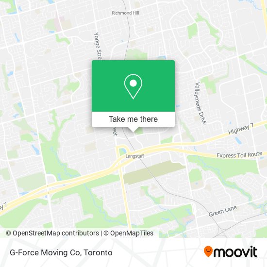 G-Force Moving Co map