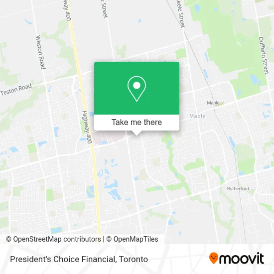 President's Choice Financial map