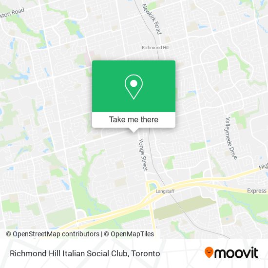 Richmond Hill Italian Social Club map