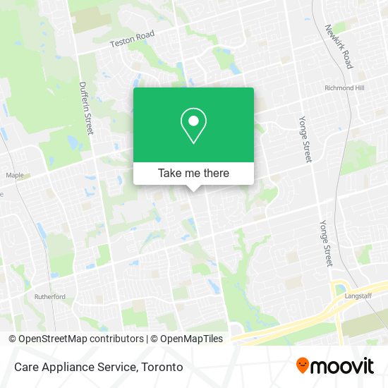 Care Appliance Service map