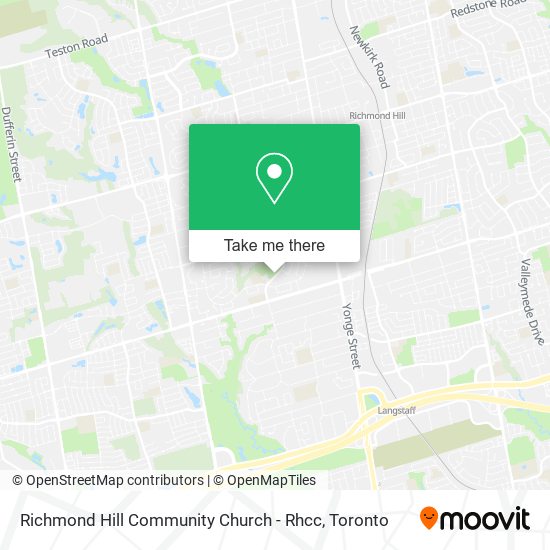 Richmond Hill Community Church - Rhcc map