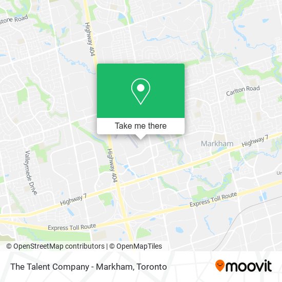 The Talent Company - Markham map