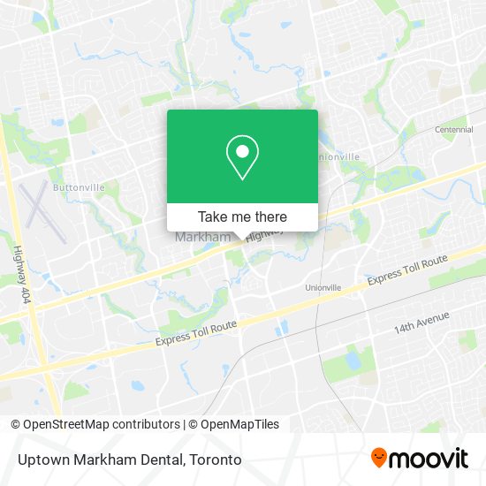 Uptown Markham Dental map