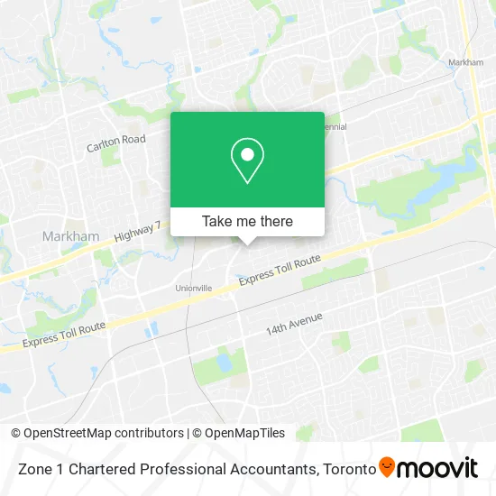 Zone 1 Chartered Professional Accountants map