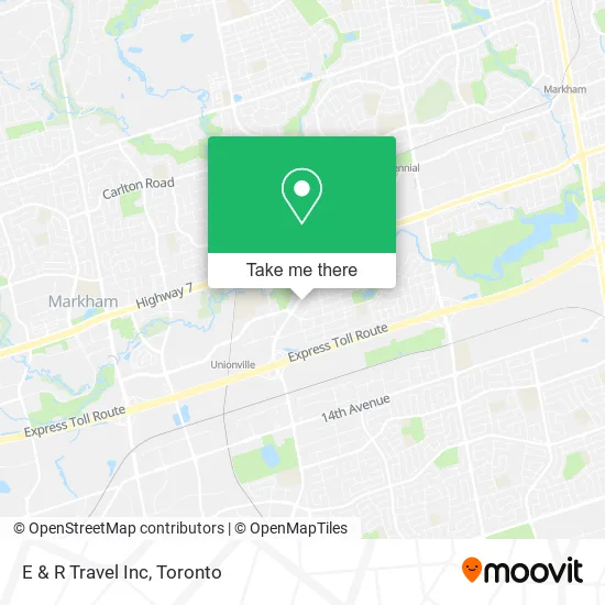 E & R Travel Inc map