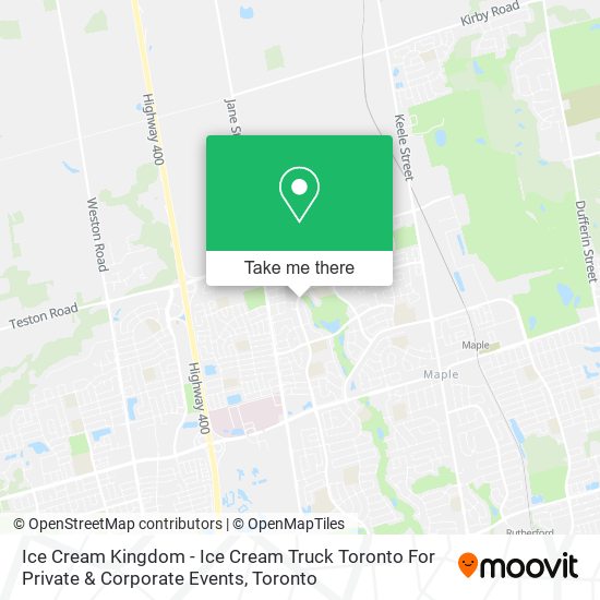 Ice Cream Kingdom - Ice Cream Truck Toronto For Private & Corporate Events map