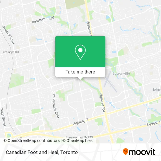 Canadian Foot and Heal map