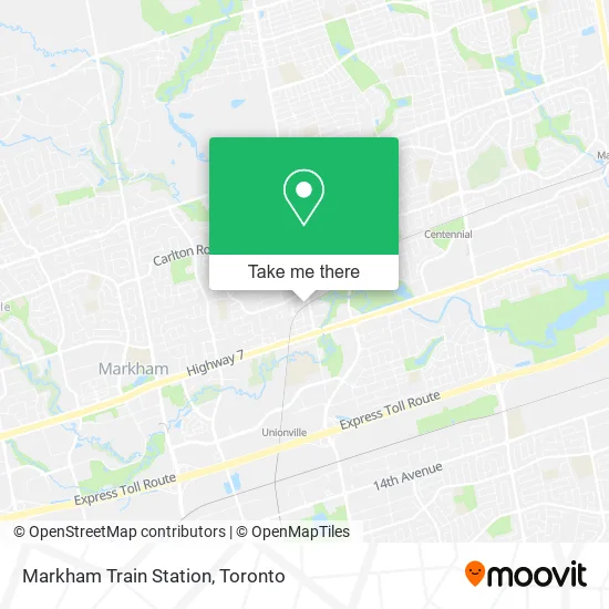 Markham Train Station map