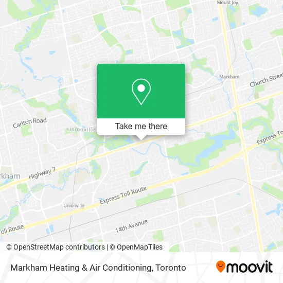 Markham Heating & Air Conditioning map