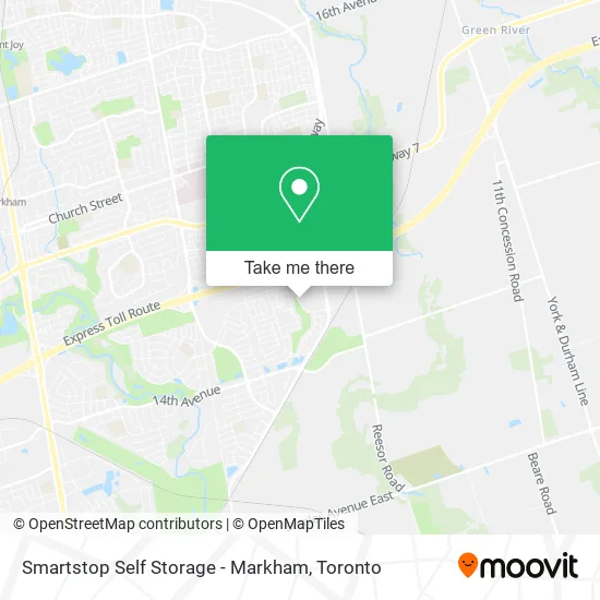 Smartstop Self Storage - Markham map