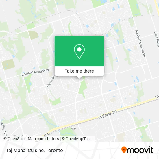 Taj Mahal Cuisine map