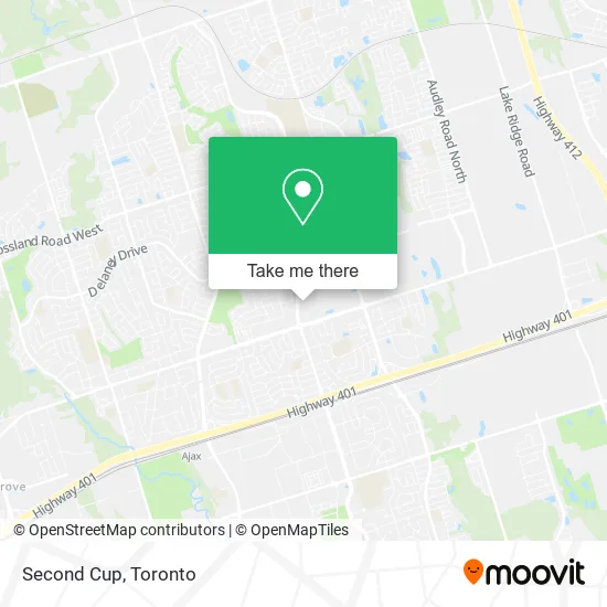 Second Cup map
