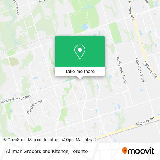Al Iman Grocers and Kitchen map