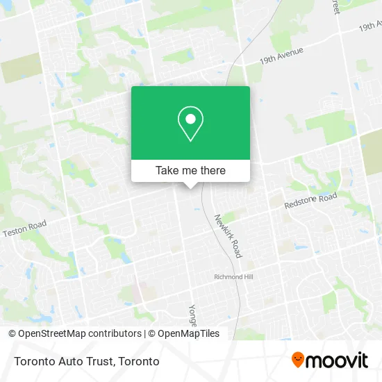 Toronto Auto Trust map
