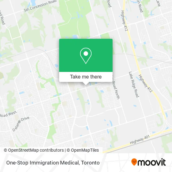One-Stop Immigration Medical map